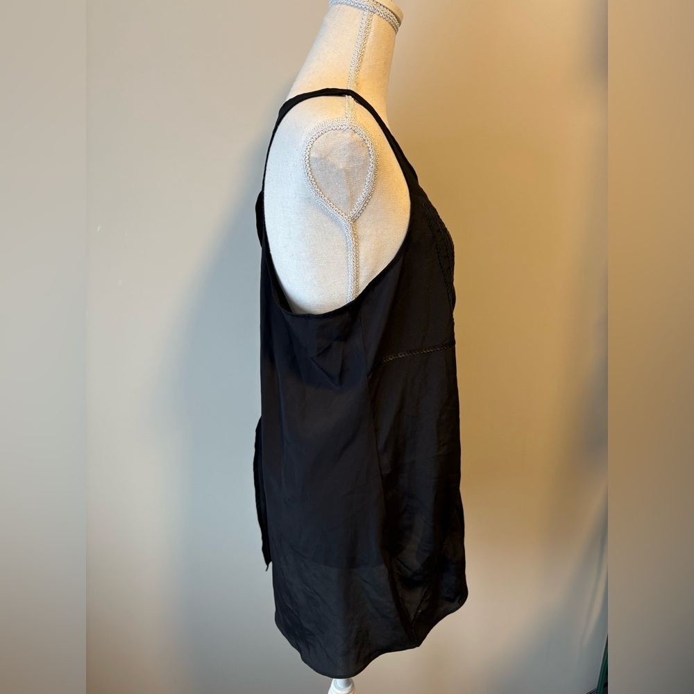 Gentle Fawn Black Sheer Sequin Racerback Tank Top | Size Large - Picture 5 of 10